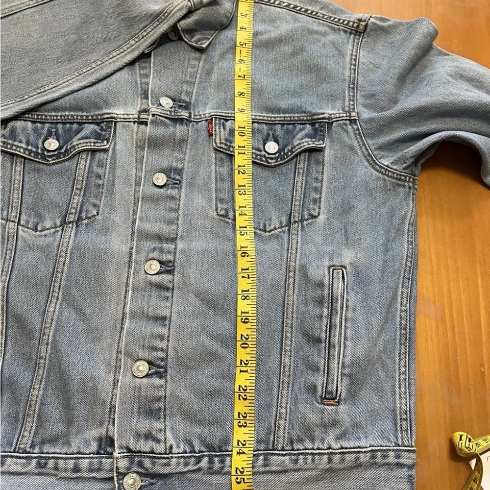 Vtg Y2K Levi’s 70507-0389 Trucker Jacket Size L Light Blue Made in India - Picture 8 of 10